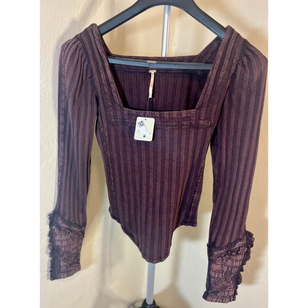 Could I Love You More Top Espresso Bean Free People XS NWT